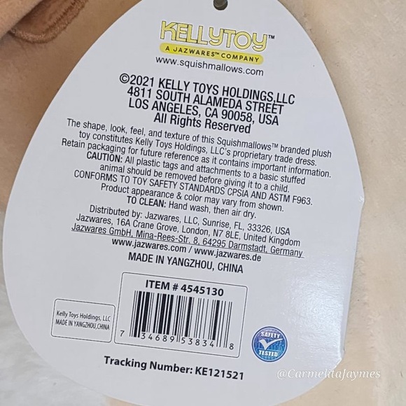 HARRISON 🐶 Fuzzy Ears Cream Puppy Dog Original Squishmallow By Kellytoy NWT - Picture 7 of 9